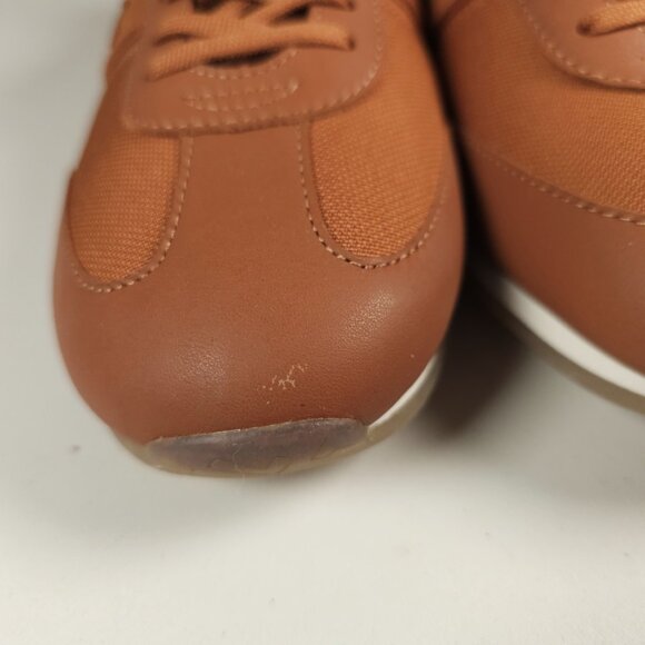 Lacoste Men's Angular 222-4 Sneakers Low-Top Shoes Brown/Off White Size US 9 - Picture 4 of 11